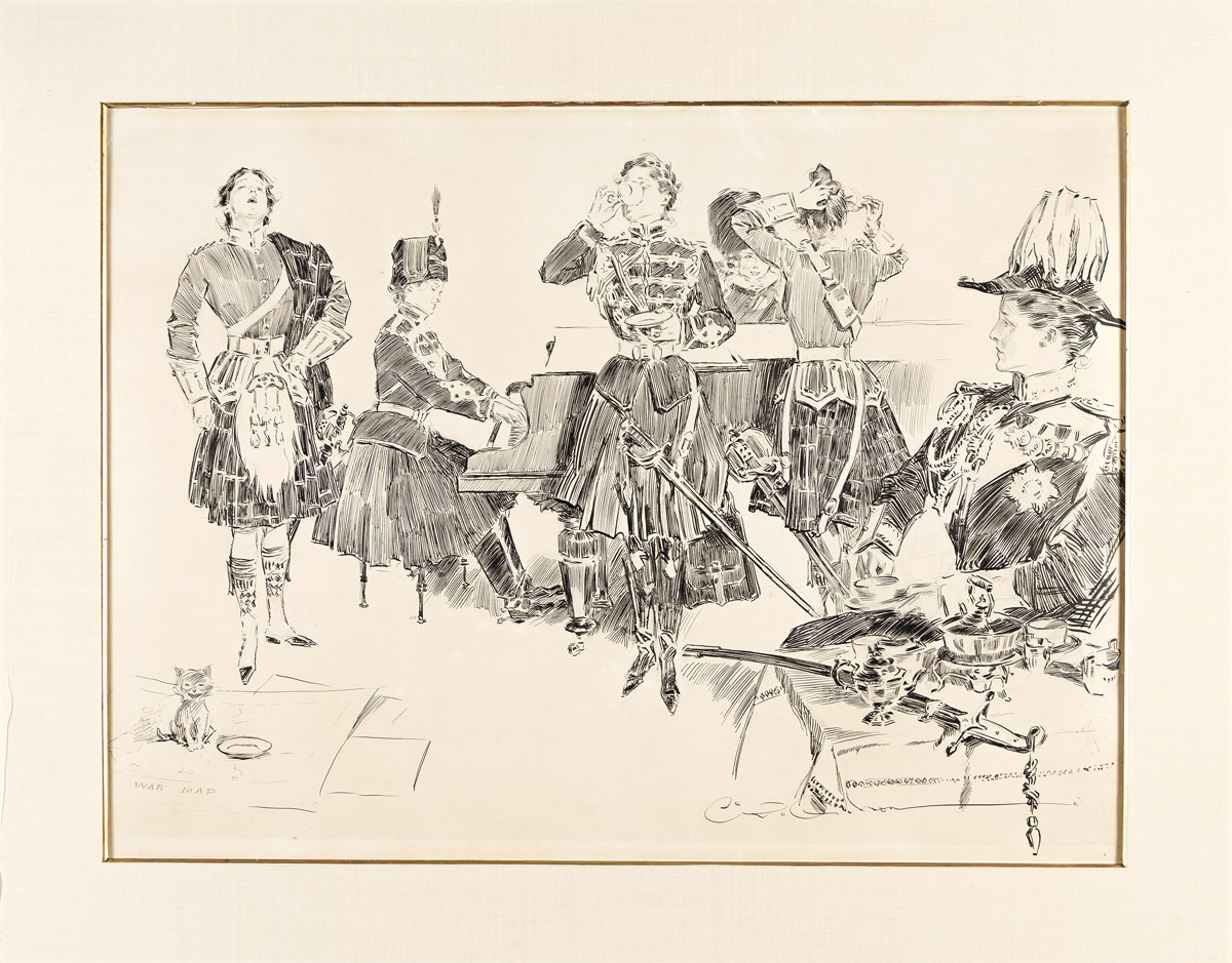 CHARLES DANA GIBSON (1867-1944) A Council of War in the Days To Come.